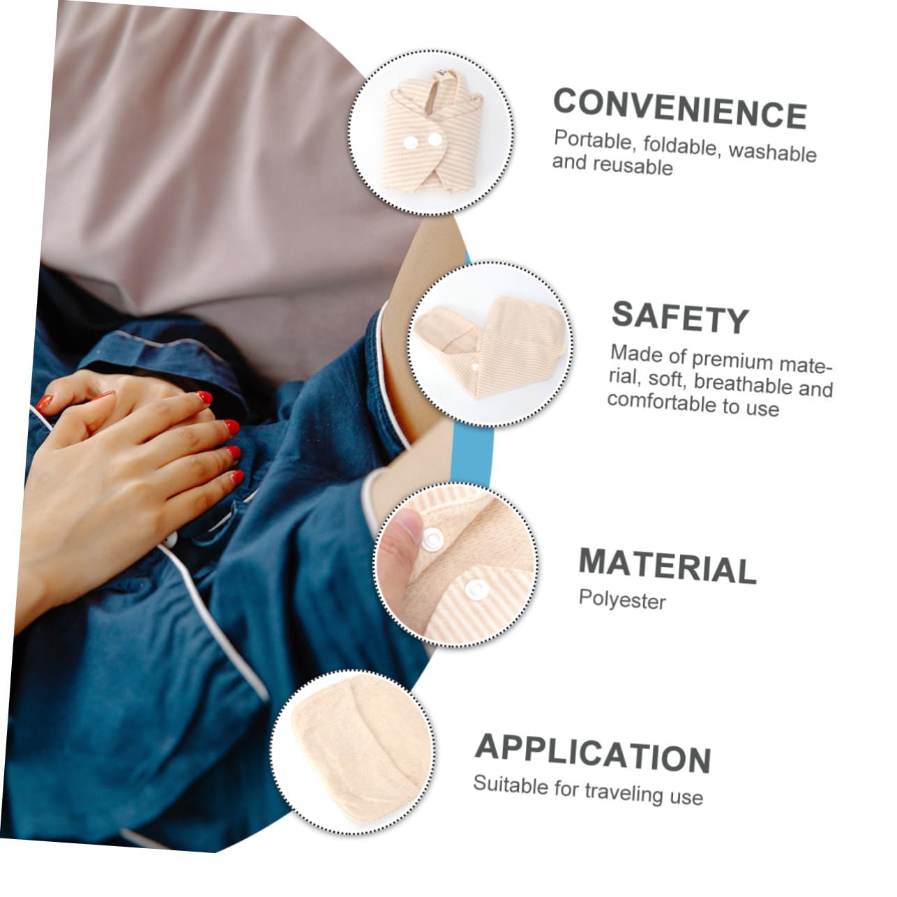 Healeved 3er-set Weiche Und Atmungsaktive Menstruationsbinden Waschbar Wiederverwendbar Mama-binden Slipeinlagen Aus Baumwolle Für Die Periode Und Nach Der Geburt 2 Stück X 3