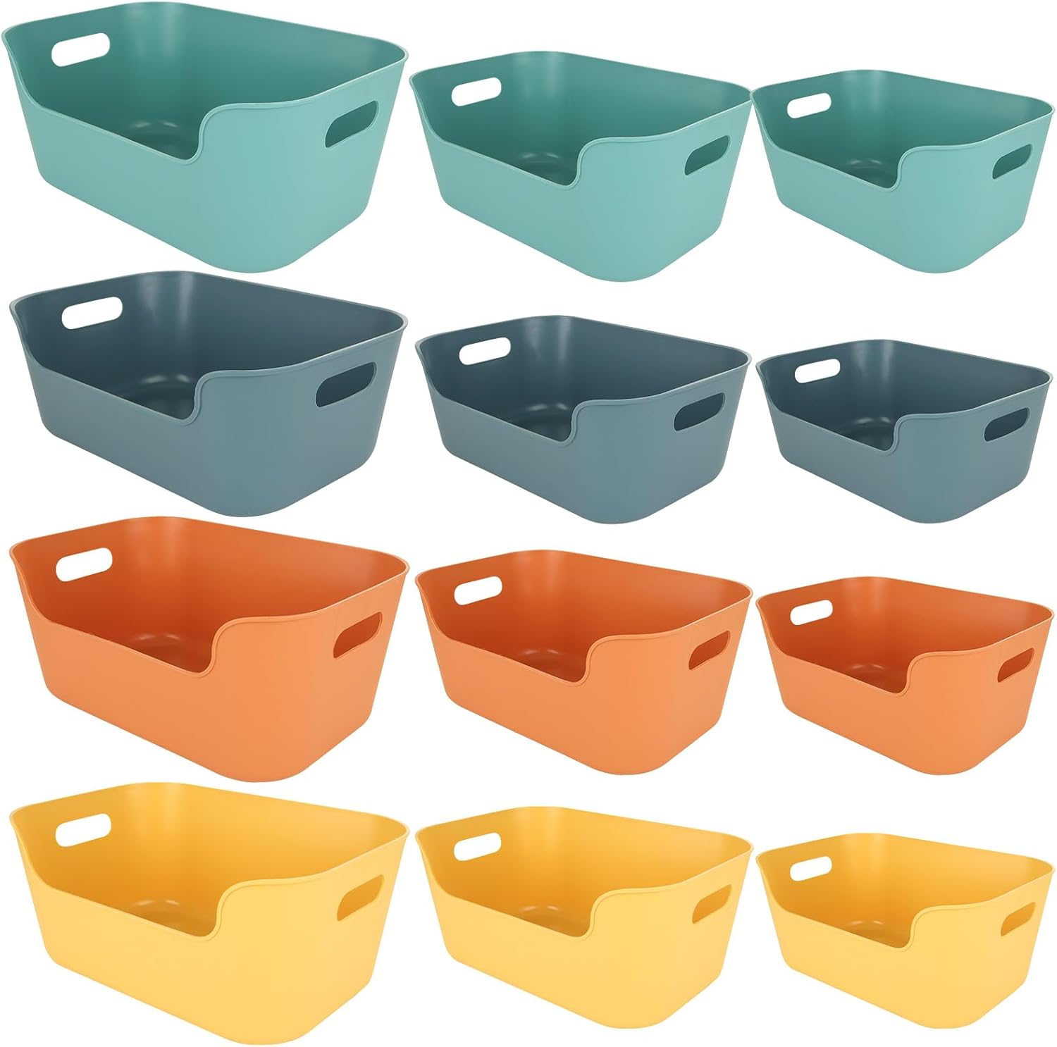 ZOFUN 12 Pcs Cupboard Storage Boxes, Large/Middle/Small Pantry Kitchen