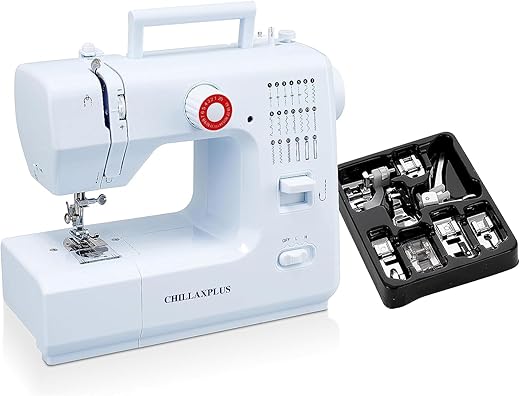 Chillaxplus Stitching Machine For Home Tailoring | 20 Stitch Pattern Sewing Machine Electric with 8 Presser Feet | Silai Machine with Zigzag, Pico,…
