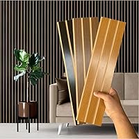 Kit 20 Placas Painel Ripado Decorativo Placa Adesiva 45x11 Revestimento de Parede em 3 cores (FREIJÓ)