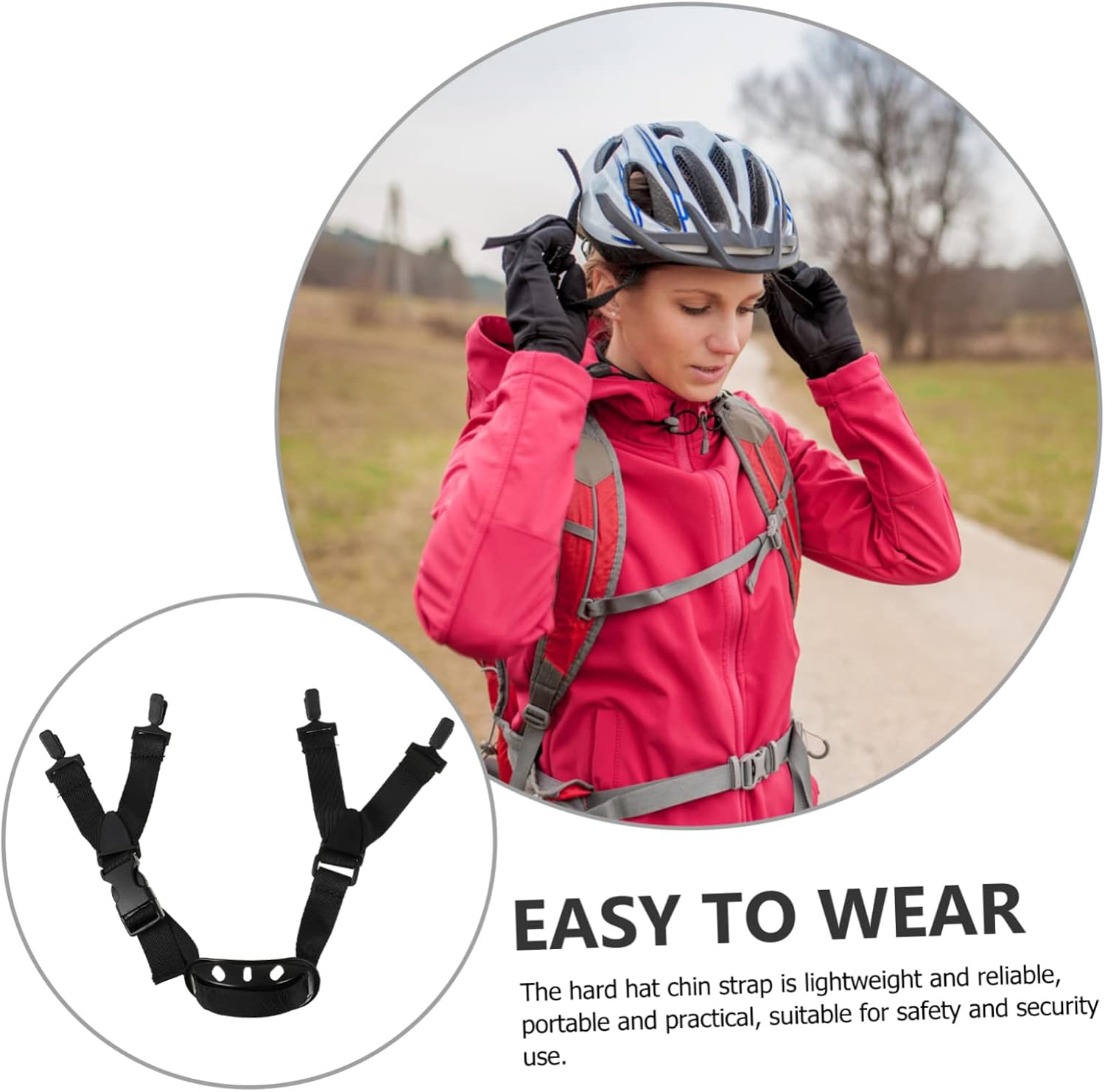 DOITOOL 20pcs Comfortable Chin Strap for Hard Hats Safety Helmet Accessories Lightweight and Easy to Install for Construction Workers Random Color