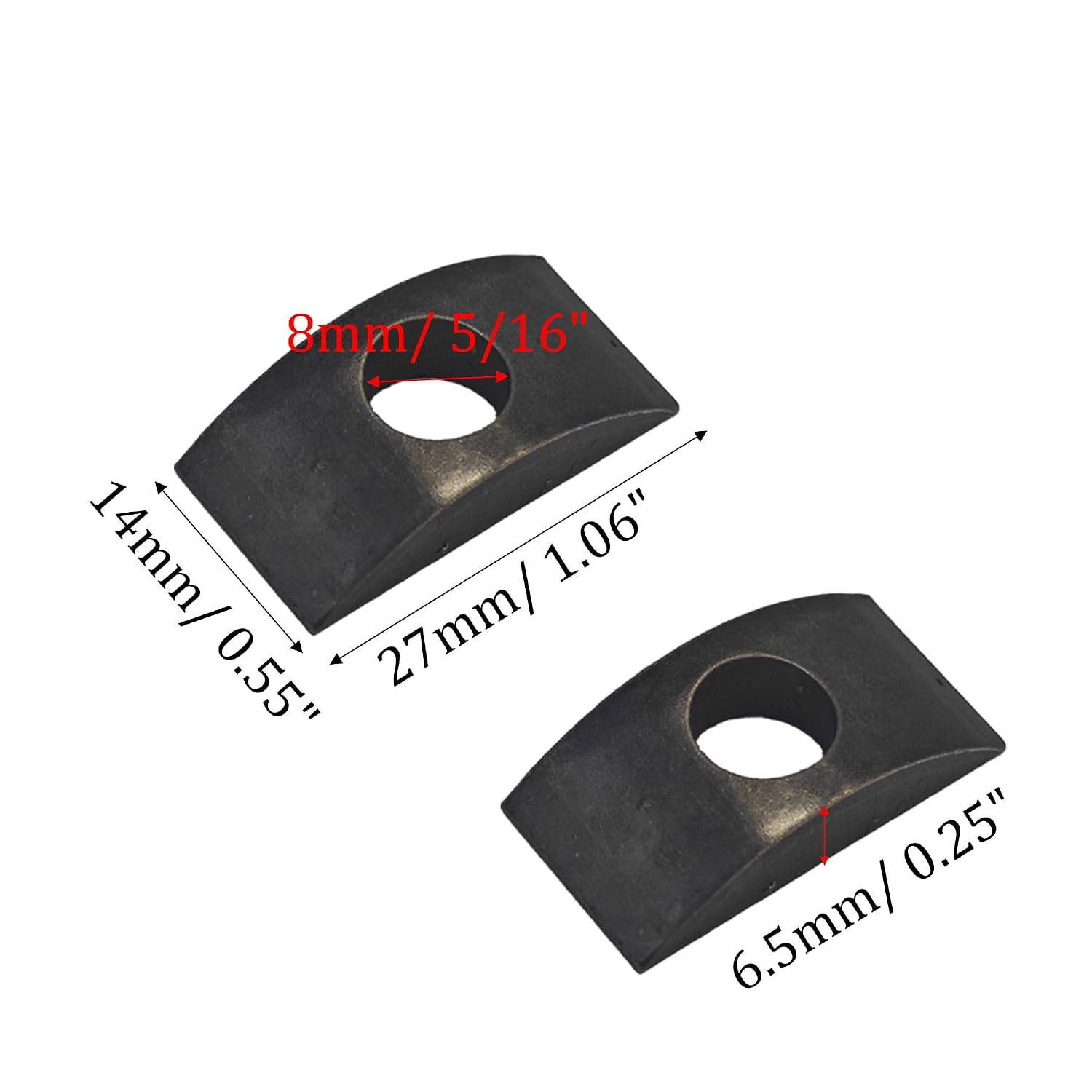 20PCS M8 Half Moon Washer Spacers, Iron Lock Washer,Spacer Connector Furniture Connector, Hardware Fitting for Cabinet Assembly (Black