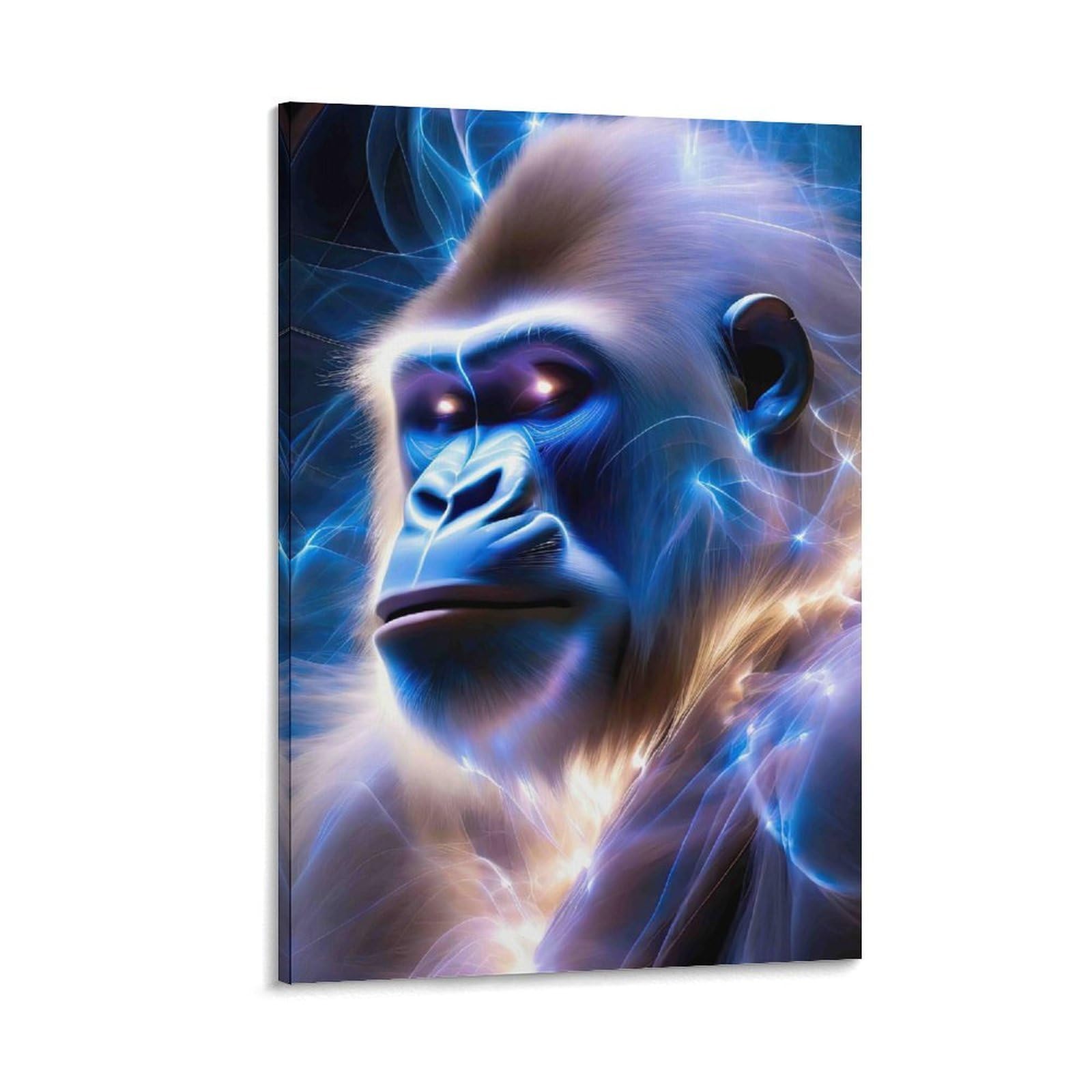 DHBANEIOK Electric Ape Portrait Wall Decor Poster Canvas Prints Picture Modern Canvas Wall Art Picture Wall Hanging for Bathroom Wall Decor 20x30inch(50x75cm)