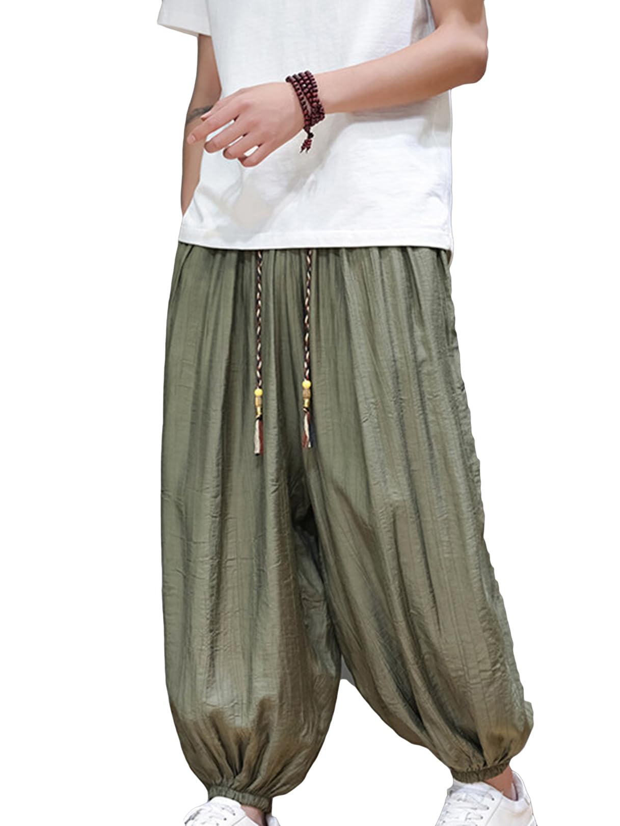 Amazon | [lsjdln] サルエルパンツ メンズ レディース アラジンパンツ