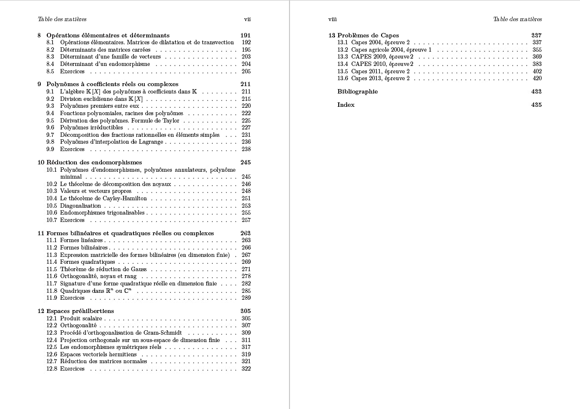 Mathématiques pour le Capes: Algèbre et géométrie