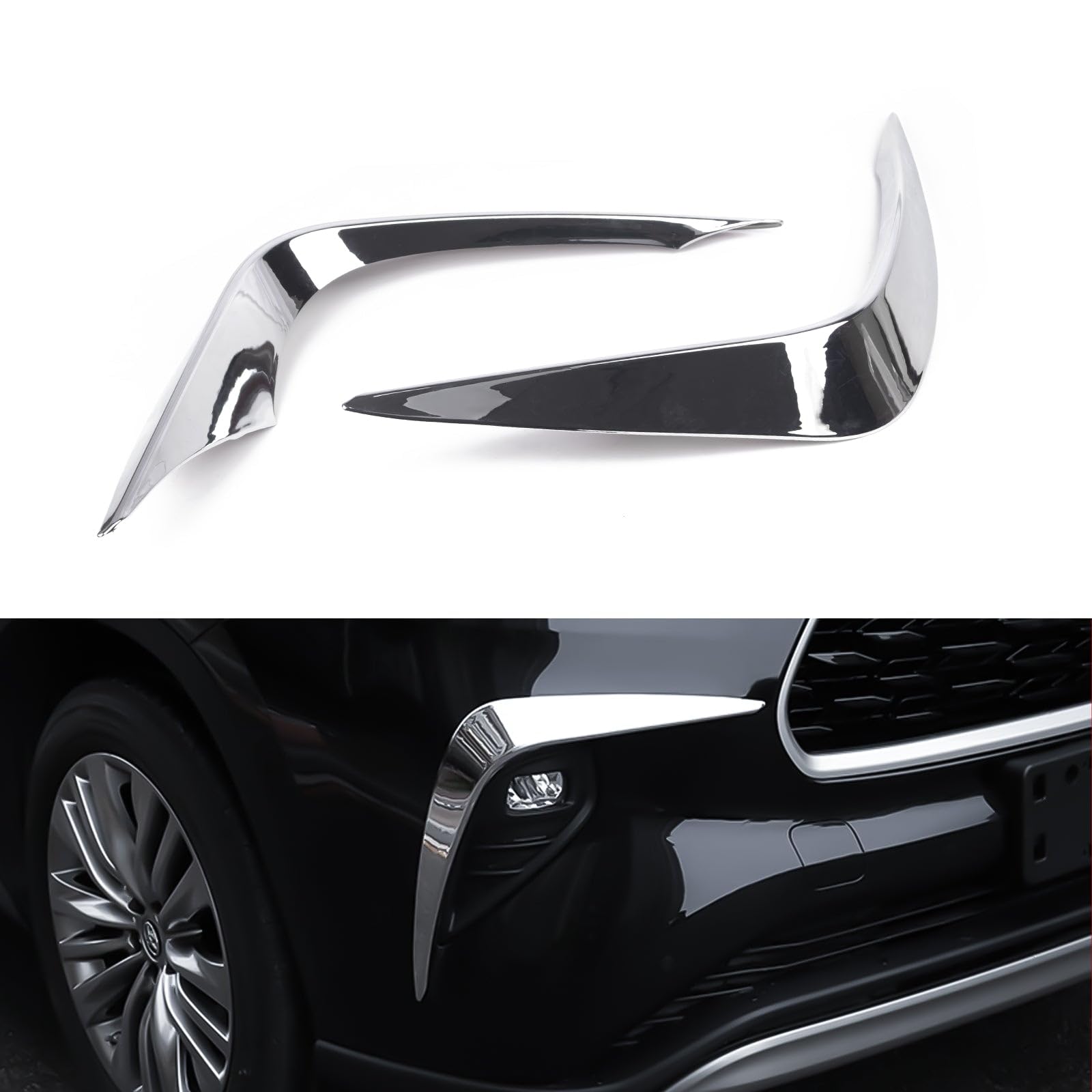 Amazon.com: x xotic tech Front Fog Light Cover Trim Eyebrow