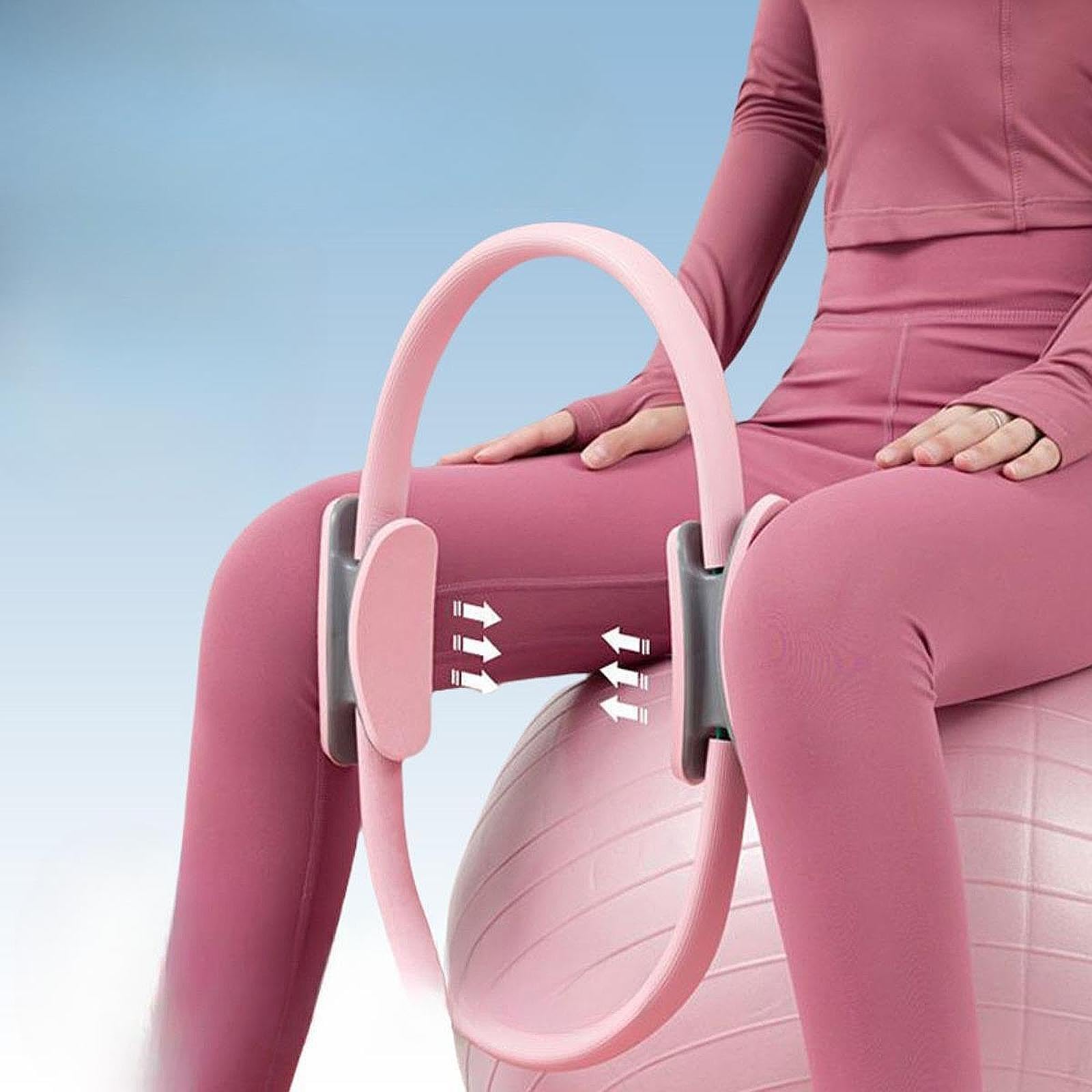 Pilates Ring Circle Training Workout Thigh Exercise Flexible Fitness Circles Pink-picture-42
