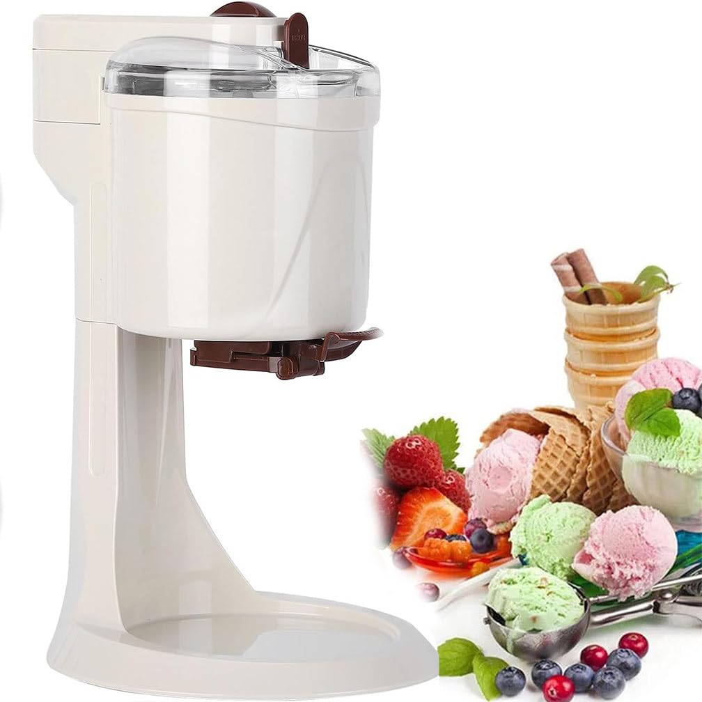 Sorbetiere Turbine a Glace Sorbetière Electrique Machine à crème glacée Automatique aux Fruits, pour Faire des sorbets sains, sorbets