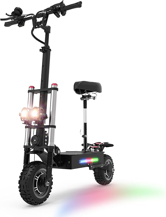 5600W 33AH Electric Scooter Adult 50mph & 62 Miles,11" Fat Tire Off