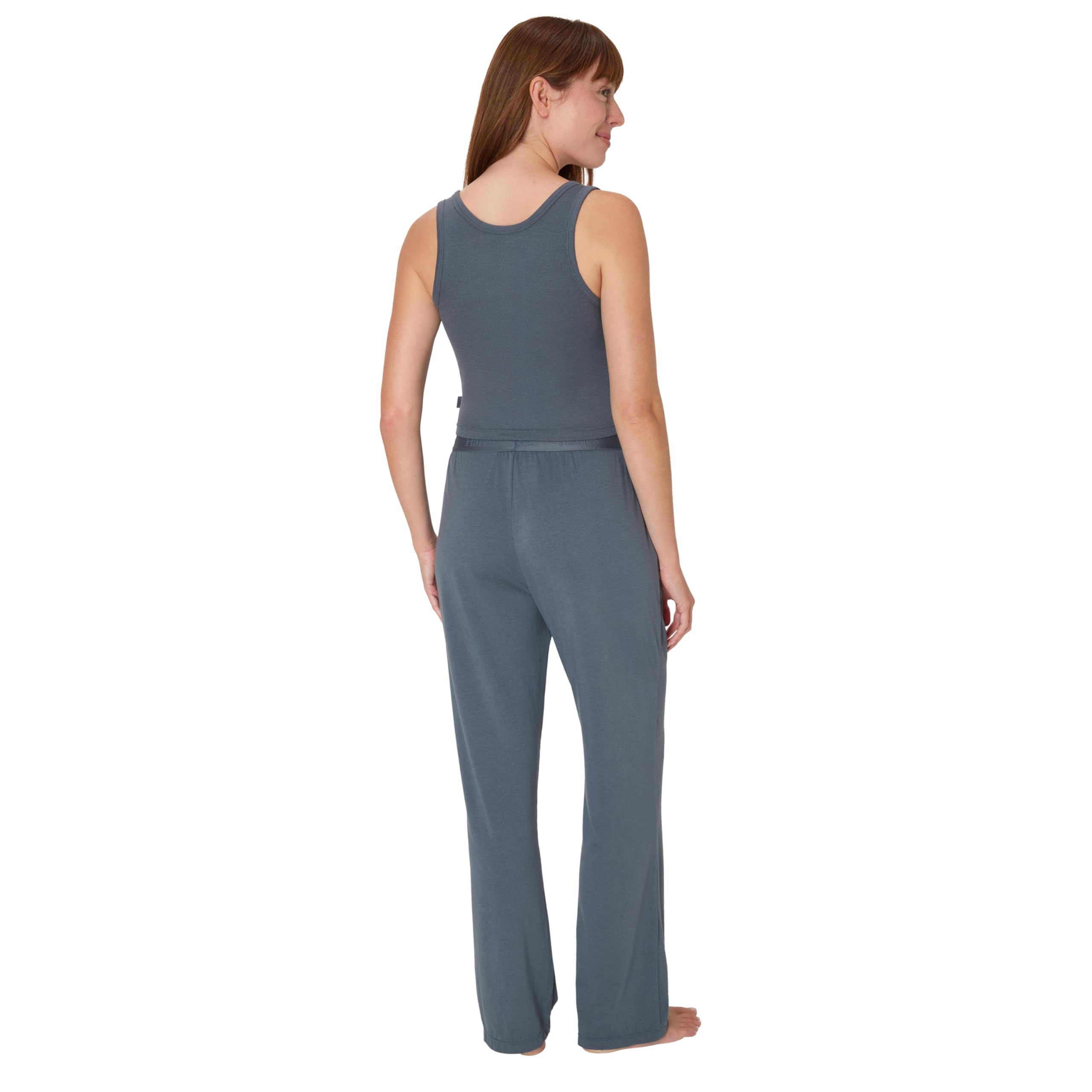 Hanes Originals Supersoft Crop Tank & Lounge Pants Set, Comfywear Loungewear Set Conjunto de Pijama Mujer (Pack de 2)