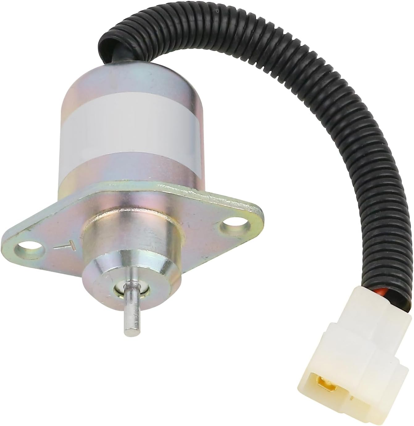 12V Stop Solenoid Compatible with Massey Ferguson 1520 1525 1529 1532, E3CD E3CE E3CF E3CG E3CD-T E3CC TG5330E4 SF310 SF370 SZ330 TG5470 6242128M1 6281-910-011-00