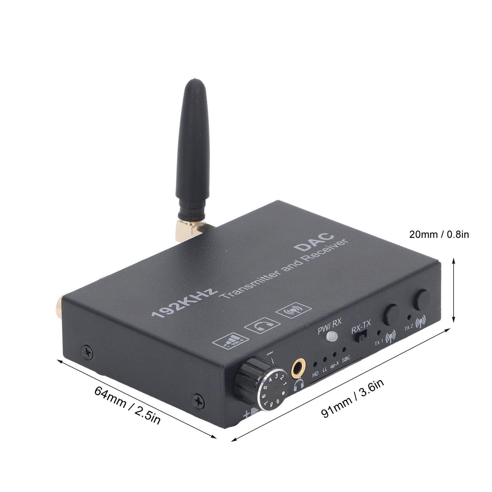 Convertisseur Audio, Réglage du Volume, Convertisseur Analogique Numérique Coaxial Optique, Prend en Charge 2 Paires D'écouteurs/haut-parleurs