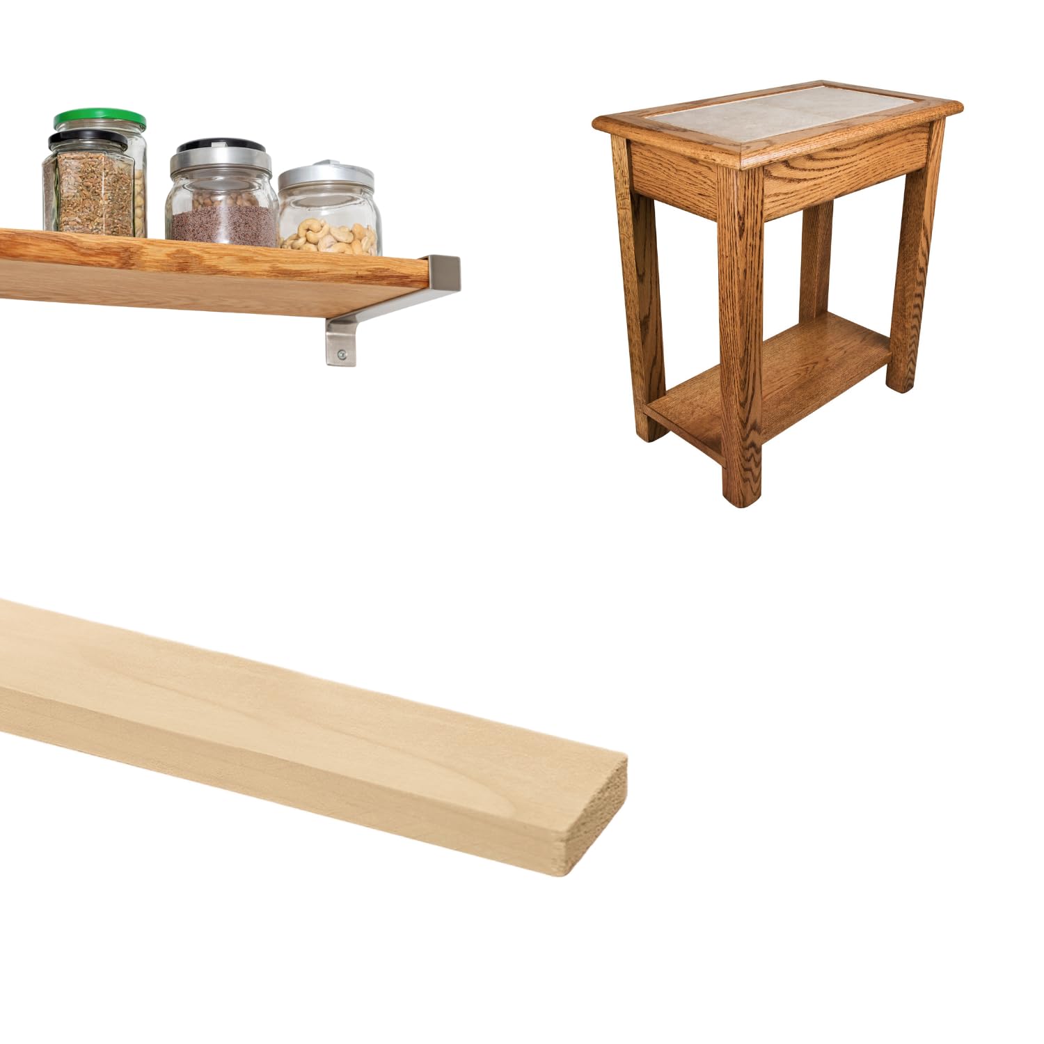 Tablero de proyecto de álamo para mejoras del hogar, madera dura S4S para bricolaje casero 5