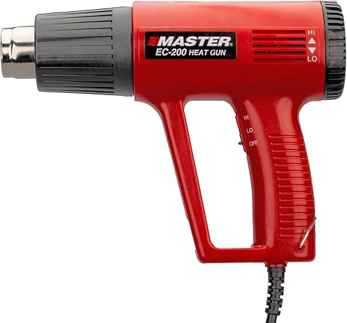 Master Appliance EC-200 Pistola de calor de temperatura variable, pistola de aire caliente, 120V, 10 amperios, 1200W, para envoltura retráctil,
