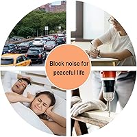 Vista 8 de Tapones para los oídos con cable de espuma, 100 pares, protección auditiva de disparos con cancelación de ruido de 32 dB para reducción de ruido