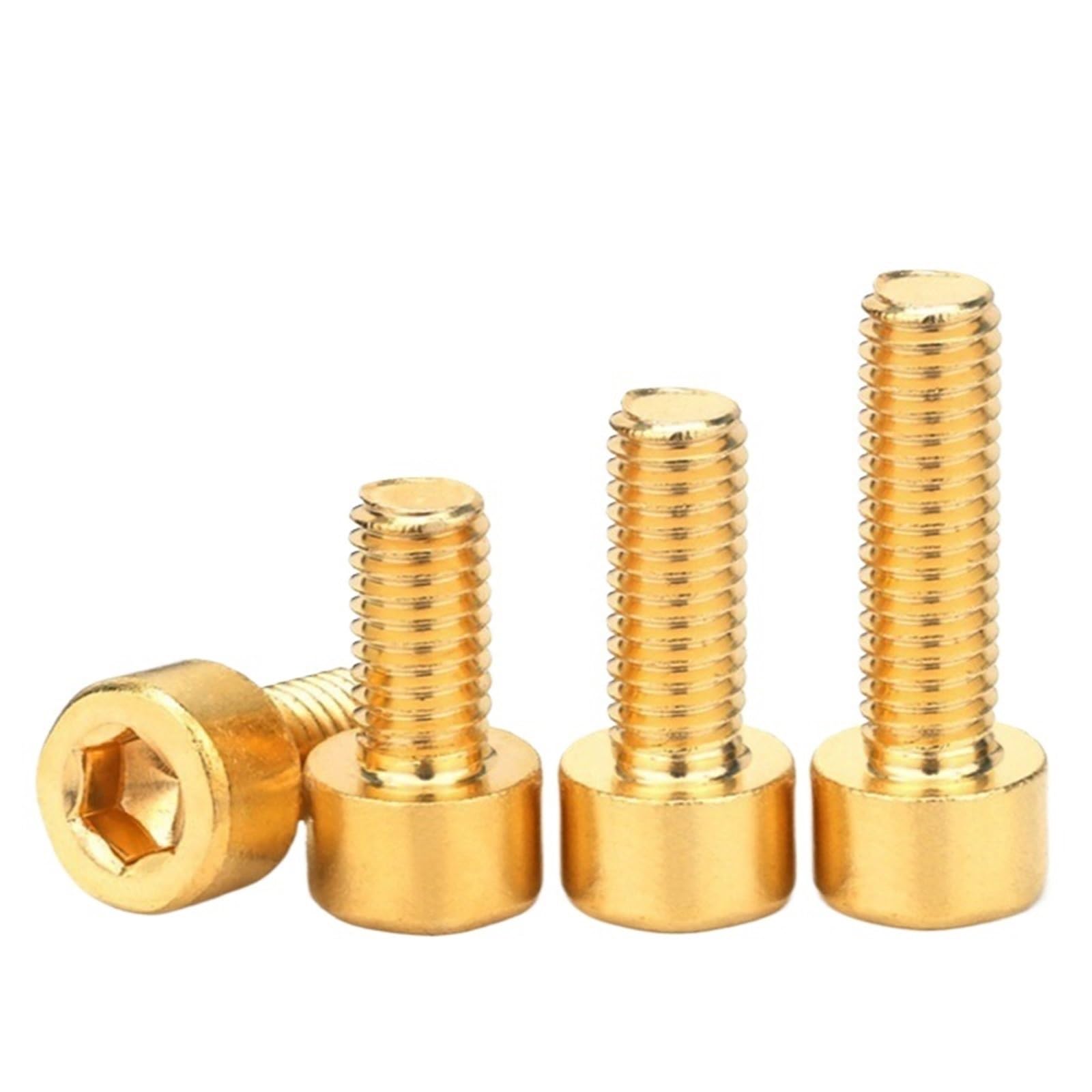 Tornillos de cabeza hexagonal con ranura, 10 unids/lote tornillos de cabeza hexagonal latón puro DIN912(60mm,M10)