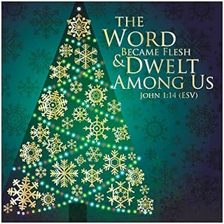 Christian Christmas cards - The Word became flesh and dwelt among us, pack of 10, with Bible verse John 1:14 inside these religious Christmas cards, by Just Cards Direct