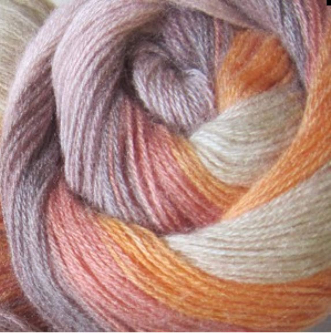 20% Wool 80% Acrylic Soft Yarn Alize Angora Gold Batik Thread Crochet Lace Hand Knitting Turkish Yarn Lot of 4skn 400gr 2408yds Color Gradient (4741)