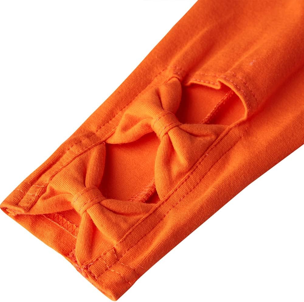 Noomelfish Girls Cotton Bow Stretch Leggings Kids Soft Ankle Length Tights Pants (4-12 Years) - Image 5