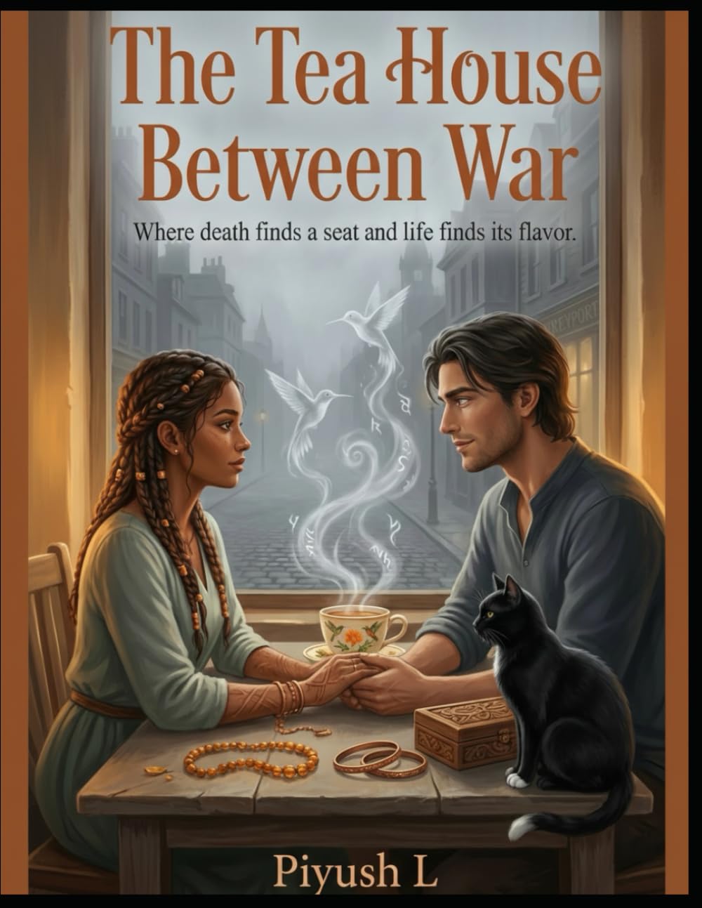 The Tea House Between Wars — A Cozy Dark-Fantasy Romance (Necromancer Romance, Found Family, Enemies→Lovers): necromancer romance