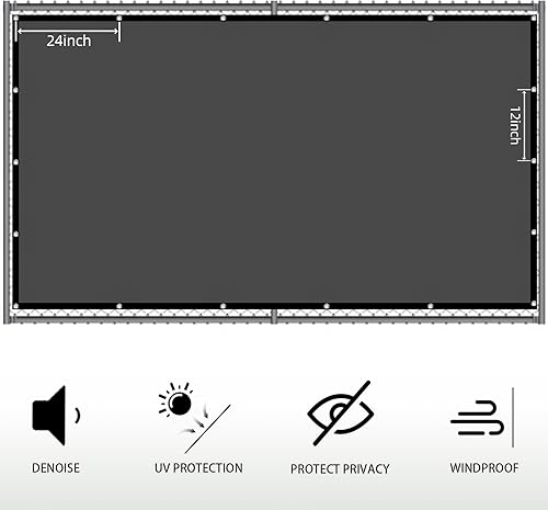 Miniatura 5 de SUNNY GUARD Valla de privacidad de 6 x 50 pies, color verde oscuro, resistente al polvo, tela de malla de esgrima para pared al aire libre, jardín,