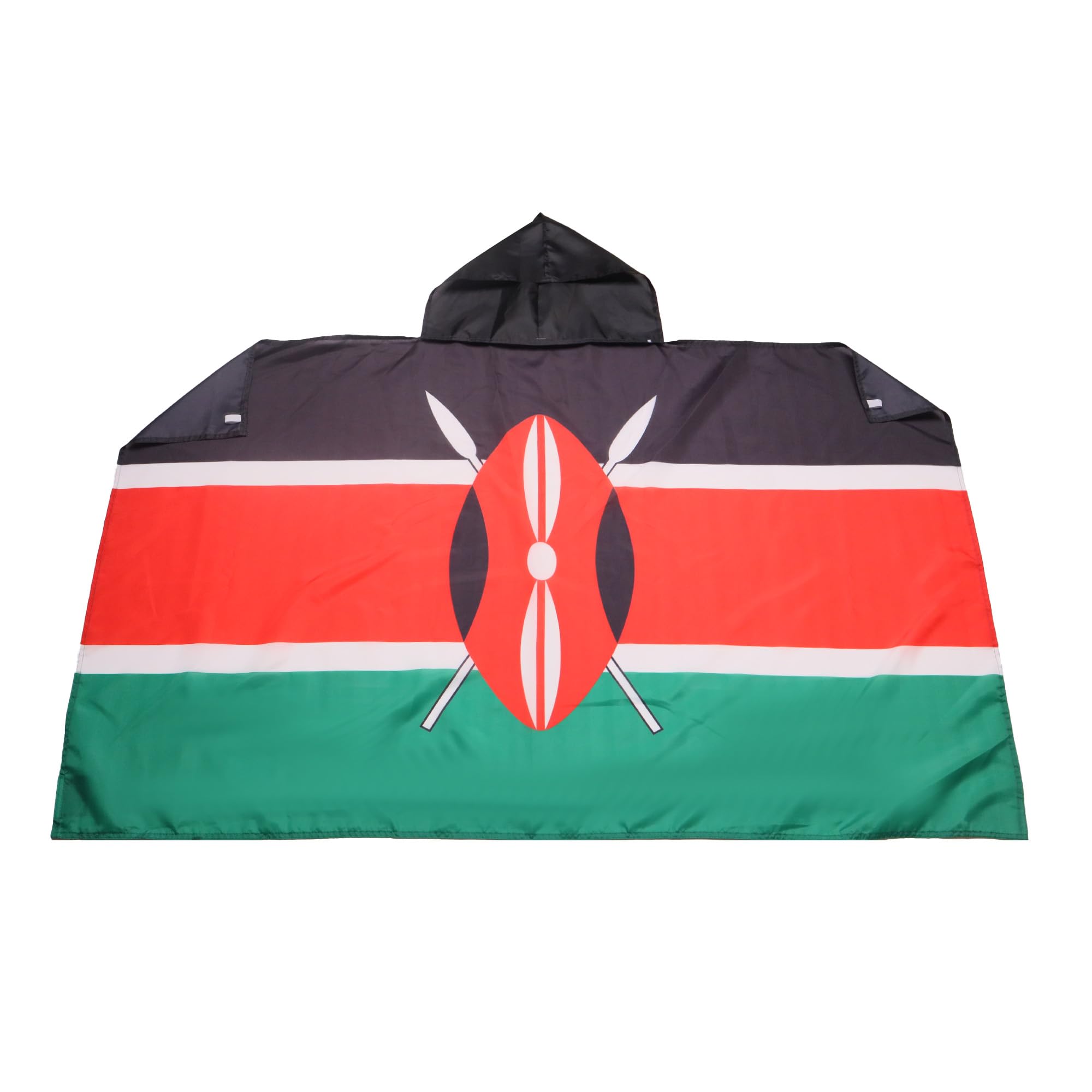 AZ FLAG - Kenya Body Flag - 3x5 Ft - Kenyan Cap Flag - 100% Polyester with Inegrated Sleeves and Hood - Vivid Colors - 3' x 5' Feet - 150x90 Cm