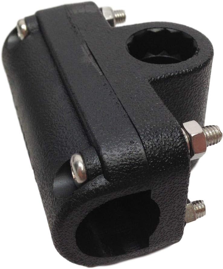 Pactrade Marine Adjustable Black Plastic Fishing Rod Holder Rail Mount