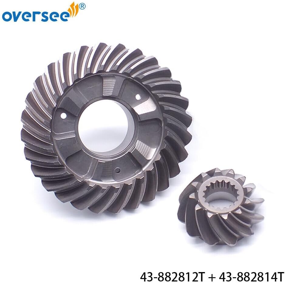 OVERSEE Reverse 43-882814T & Pinion 43-882812T Gear Kit For Mercury Outboard 4T 30-125HP, metallochrome, 43-821924 43-821925 43-821926