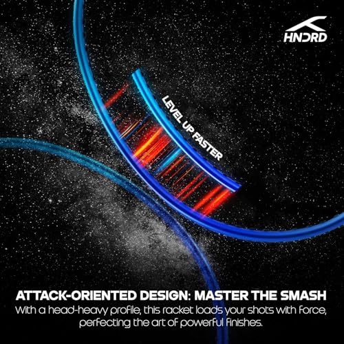 Image of Hundred Smash Master 100 Strung Badminton Racket with Full Racket Cover | for Intermediate Players(Navy /Blue)