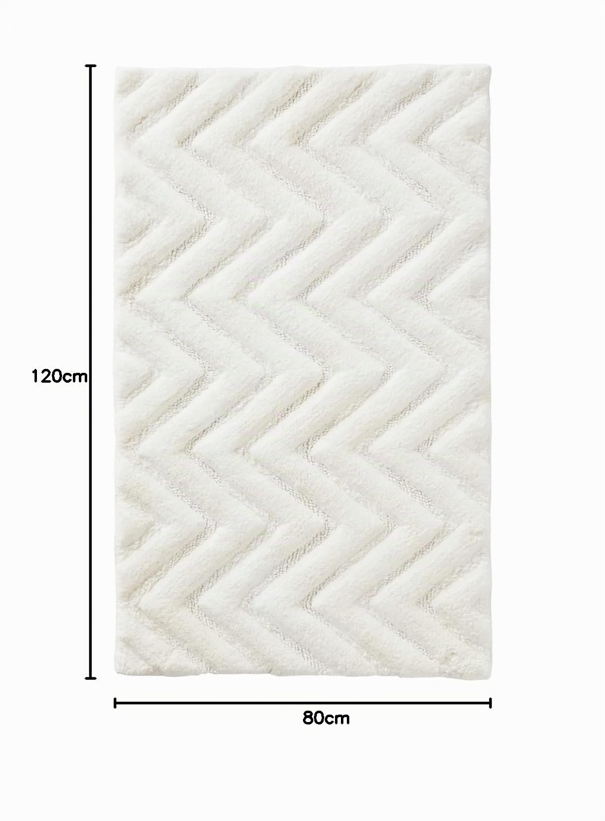 JOTEX Tappeto da bagno, bianco, 80 x 120, 1 pezzo