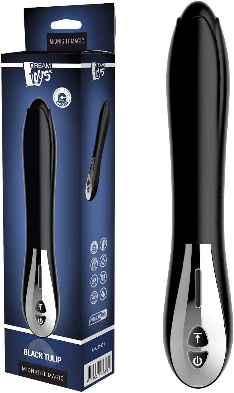 Midnight Magic Vibrador Black Tulip Recargable Negro 250 gr ...