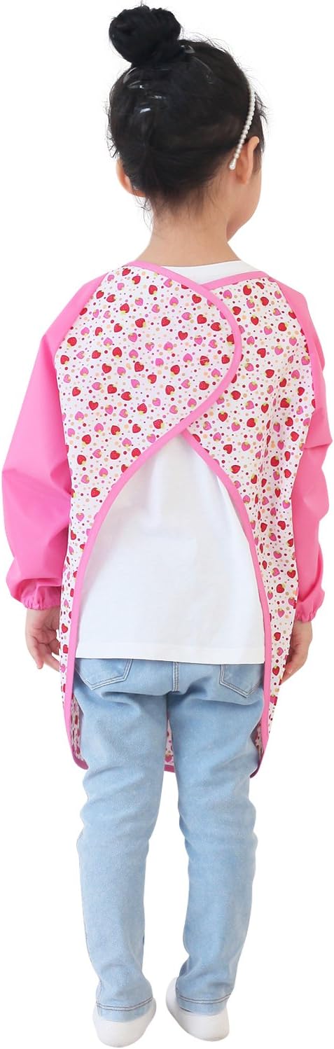 Kids Waterproof Art Smock – Long Sleeve Apron for Painting, Baking, Sensory Play (Ages 1–10)