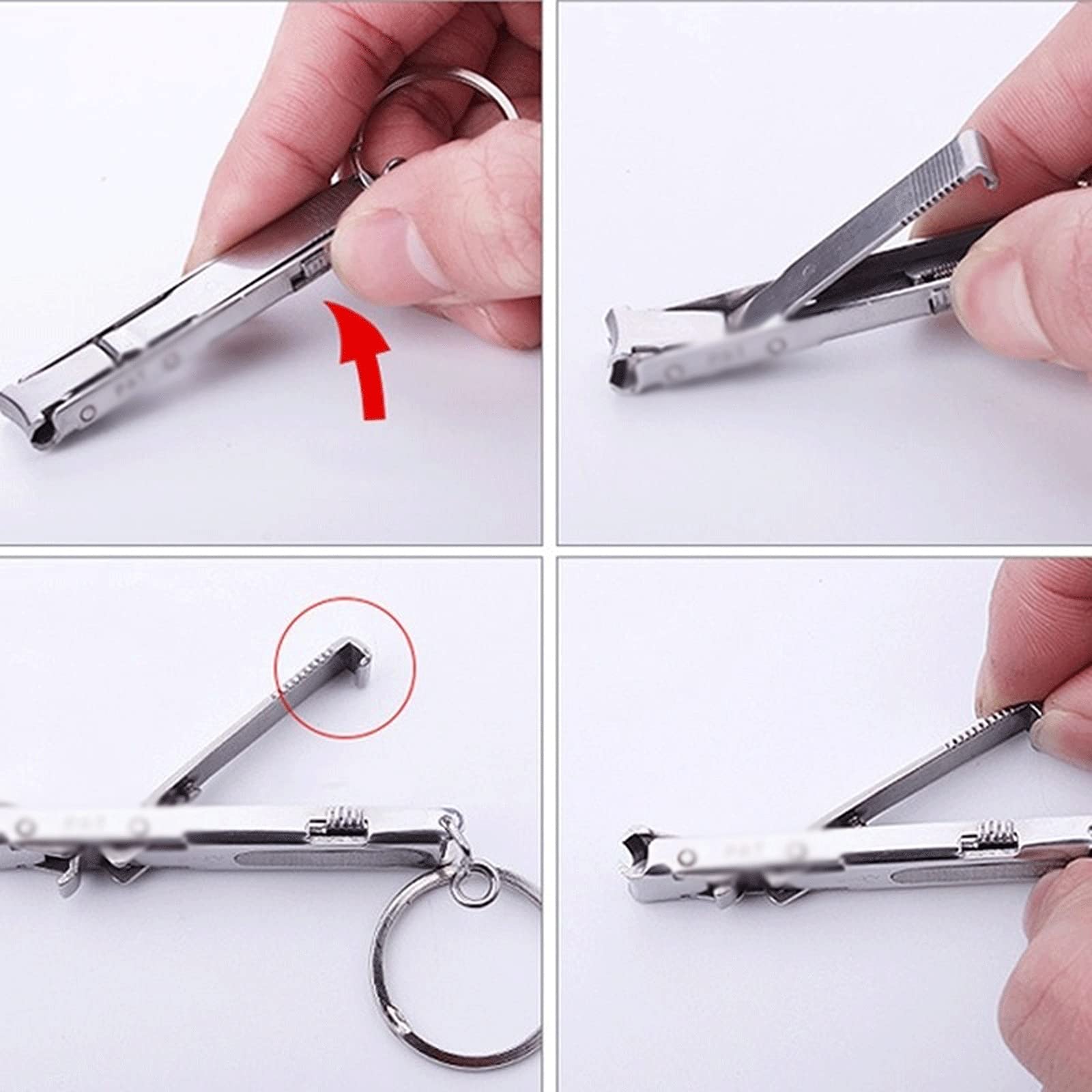 Nagelknipser, 0,5 cm, faltbar, ultradünn, tragbar, Edelstahl, Nagel-Zehenschneider, Trimmer, Schere, Maniküre, Pediküre, Fingernagelknipser, Beauty-Tools
