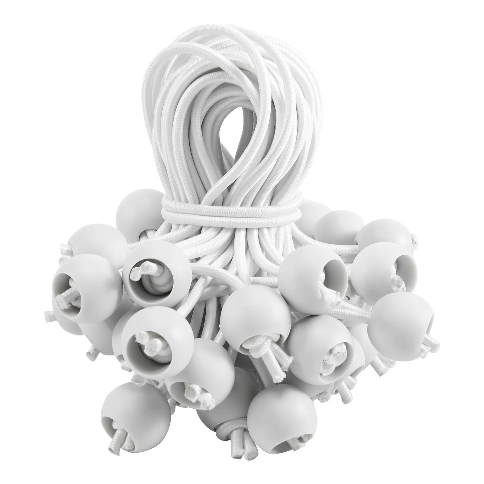 Ball Bungee Cord 50 Pcs Bungee Toggles Cord with Balls Elastic Ties