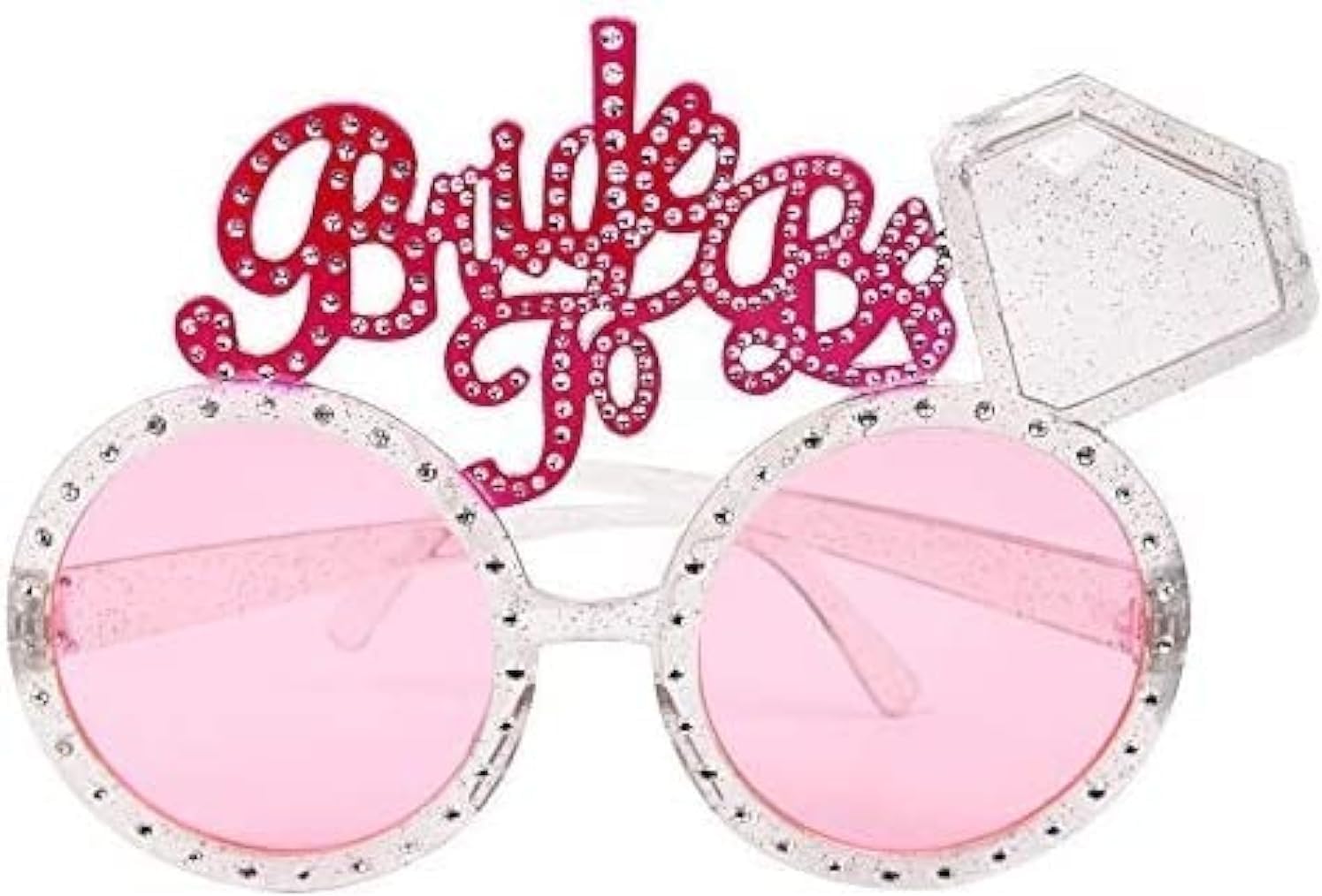 BRIDE TO BE Party Sunglasses- Bachelorette Party Glittery Eye Glasses with Diamond Design- Bride to Be Props for Hen Party- Bridal Shower Decoration for Women
