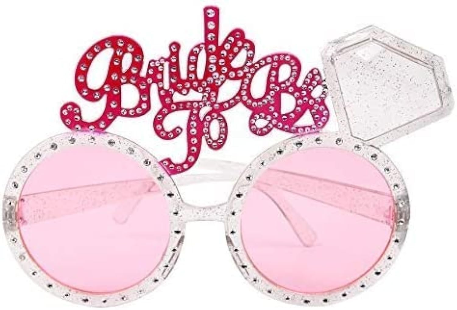 BRIDE TO BE Party Sunglasses- Bachelorette Party Glittery Eye Glasses with Diamond Design- Bride to Be Props for Hen Party- Bridal Shower Decoration for Women