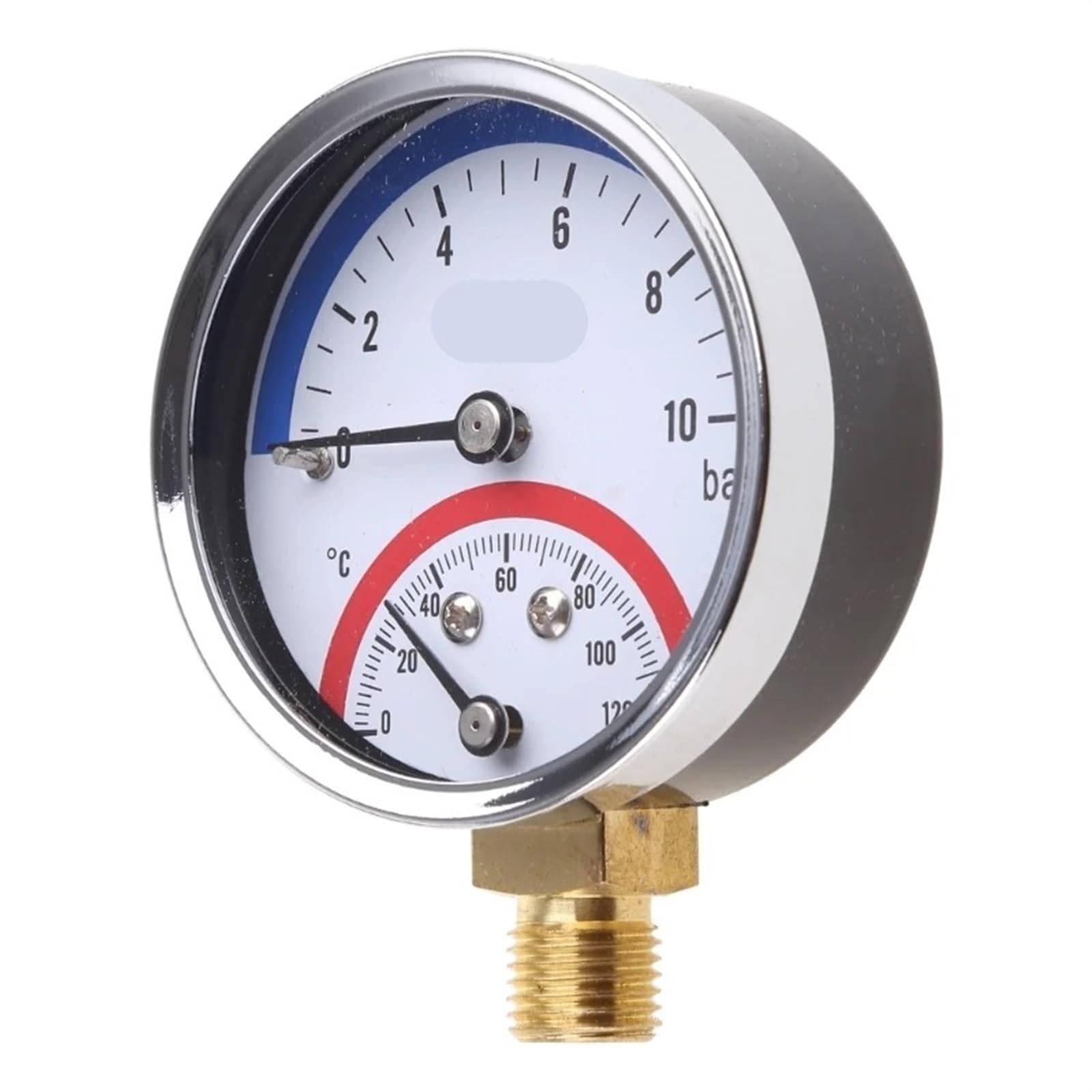 2 in 1 manometro e termometro 10 bar misuratore di pressione temperatura 1 pz(G3 4)
