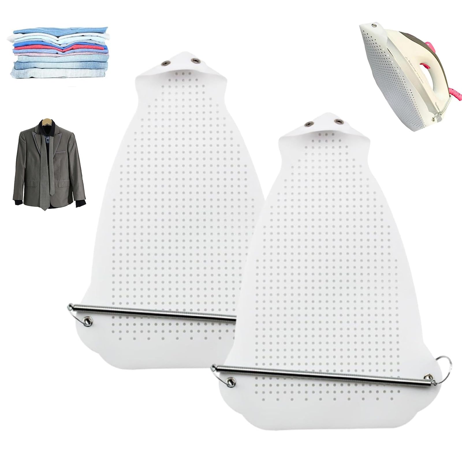Nnbwlmaee 2Pcs 0.8 2025 Universal Iron Protective Cover Shield, Ironing Shoe Cover Ironing Accessories Iron Soles, Prevents Burn, Stick & Shine, Protect Clothes, Plastics Material And Easy Installation (2Pcs 0.8)
