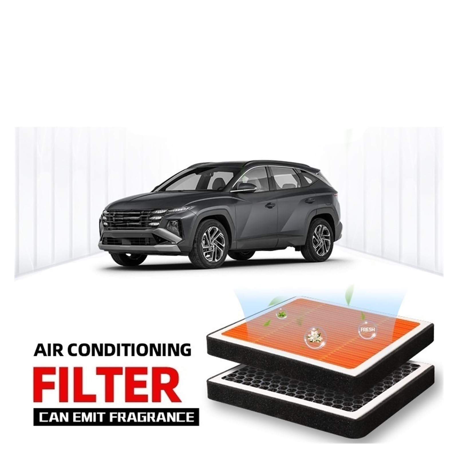 per Hy&undai Tucson Filtro Abitacolo Filtro Aria Condizionamento al Carbonio per Purificare L'aria della Cabina Dell'auto in Carbonio per Autoveicoli Filtris Automobilistici
