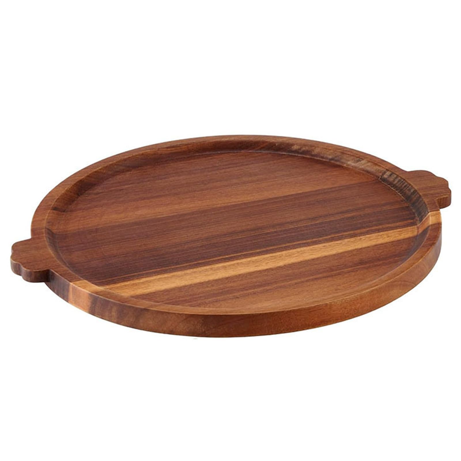 VICASKY Madera Bandeja Redonda con Asas para Servir Queso y Fruta