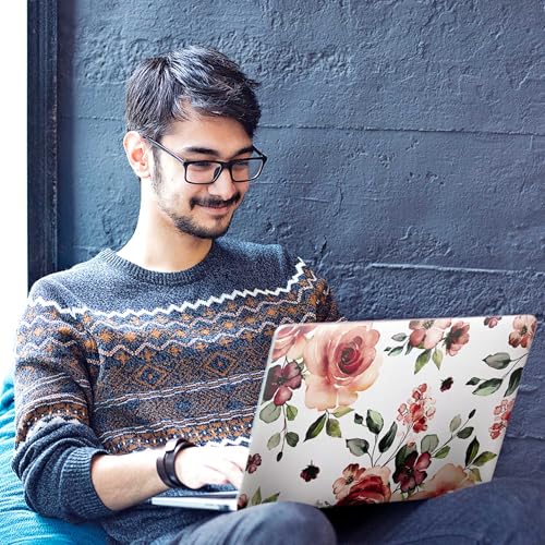 Image of Galaxsia Floral D37 Full Body Vinyl Laptop Skin /Sticker /Cover Upto 15.6 Inches Laptops Laminated-Removable-HD Quality Compatible for Hp-Dell-Sony-Lenovo-Asus etc.(15x10 Inches)