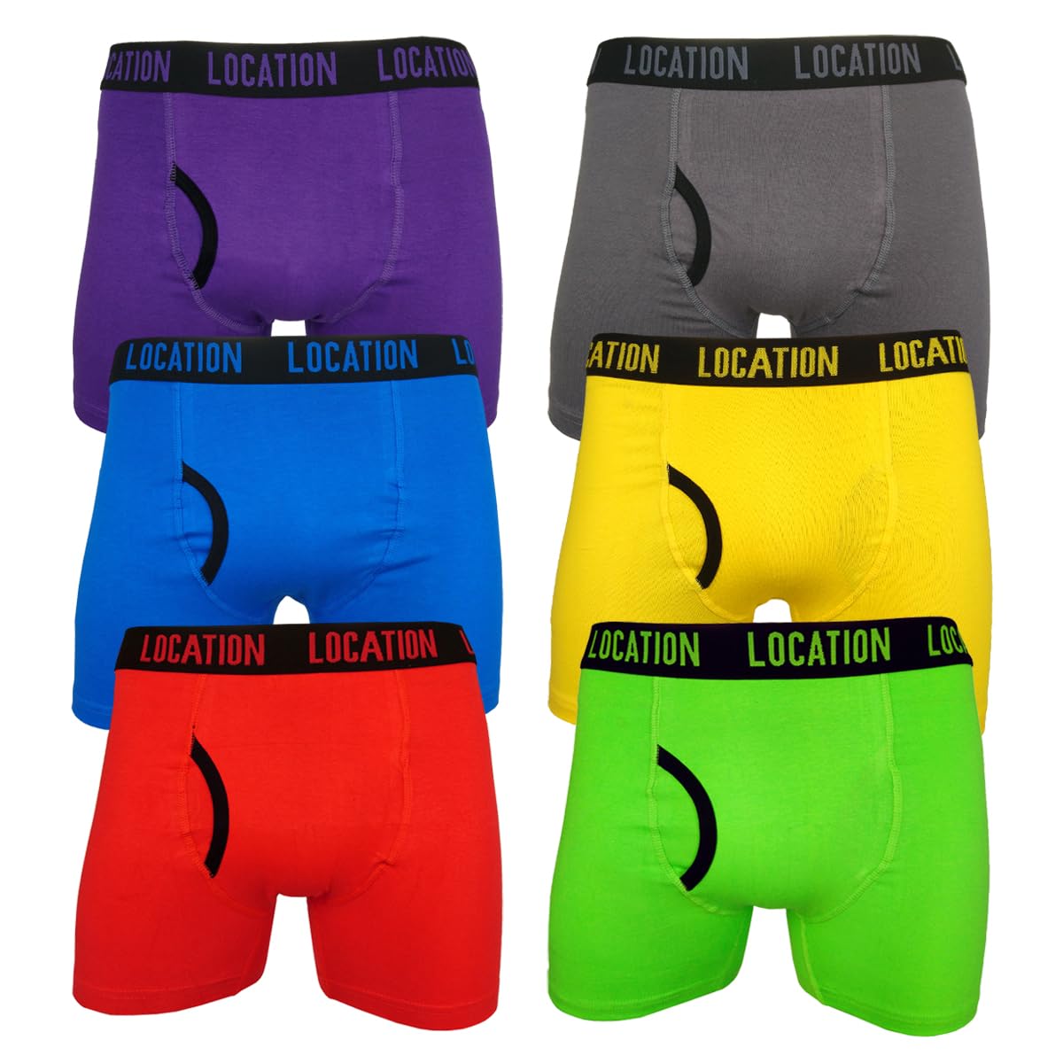 Mens 6 Pack Location Boxer Shorts Trunks Gift Underwear Cotton Boxers (S, Legion (6 Pack))