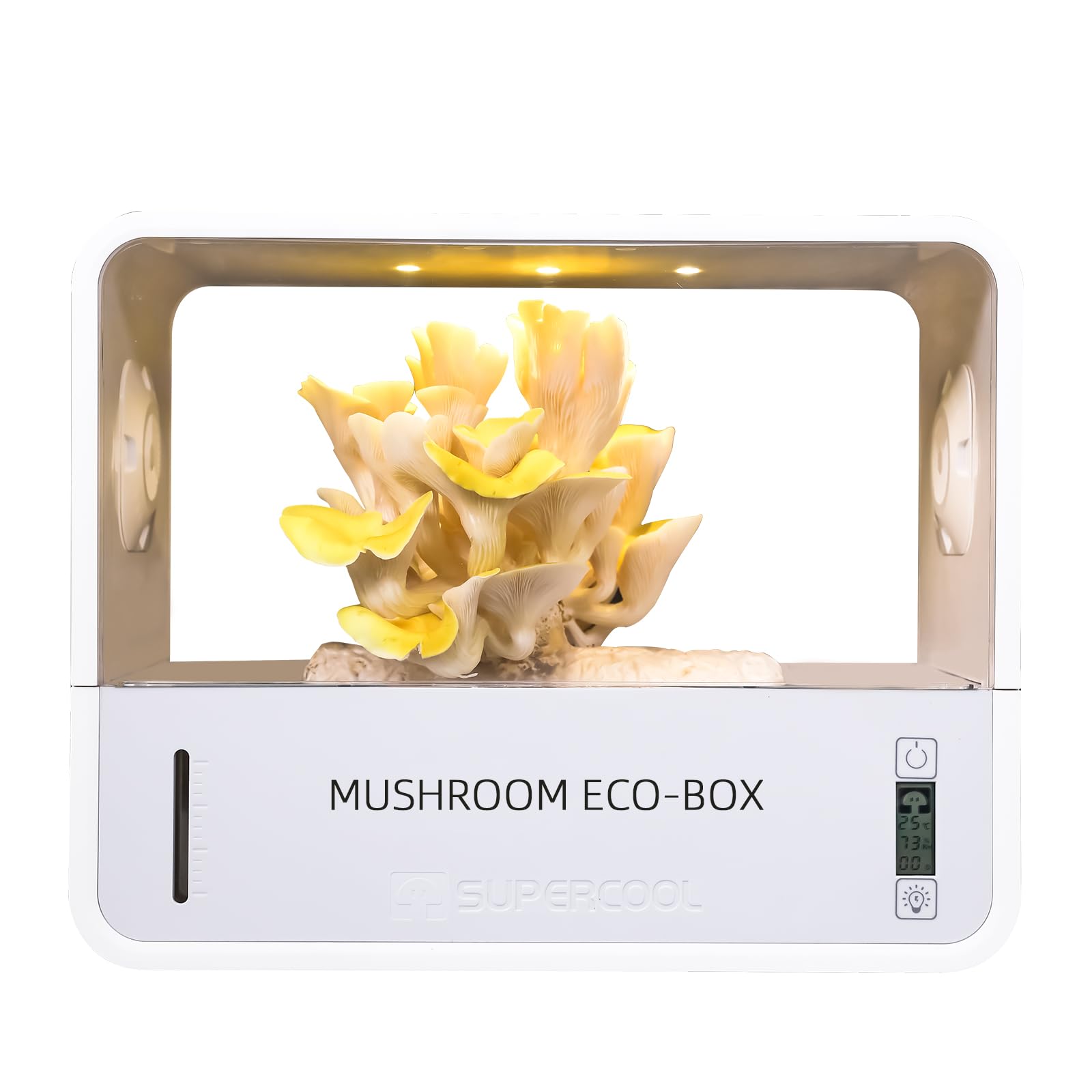 Crownow Mushroom Grow Box with Temperature and Humidity Display,Grow Light