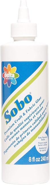 Plaid:Delta Sobo Premium Craft and Fabric Glue-8 oz, clear
