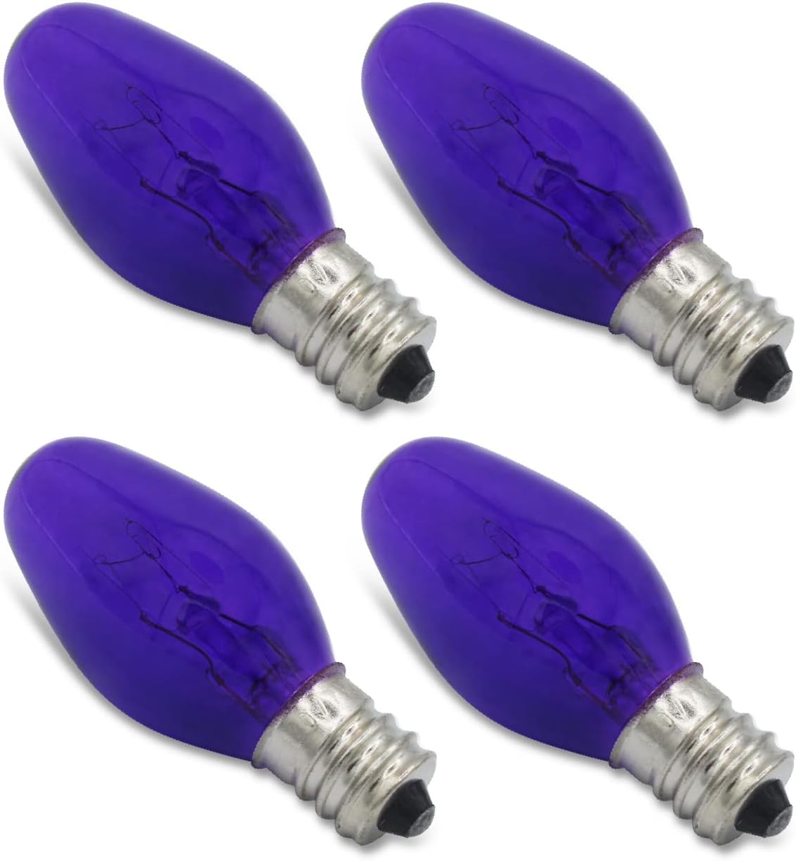 7 Watt Purple Incandescent C7 Colored Night Light Bulb by Lumenivo 7W