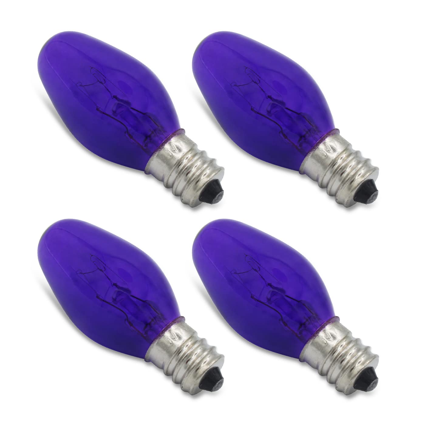 lumenivo 7 Watt Purple Incandescent C7 Colored Night Light Bulb 7W