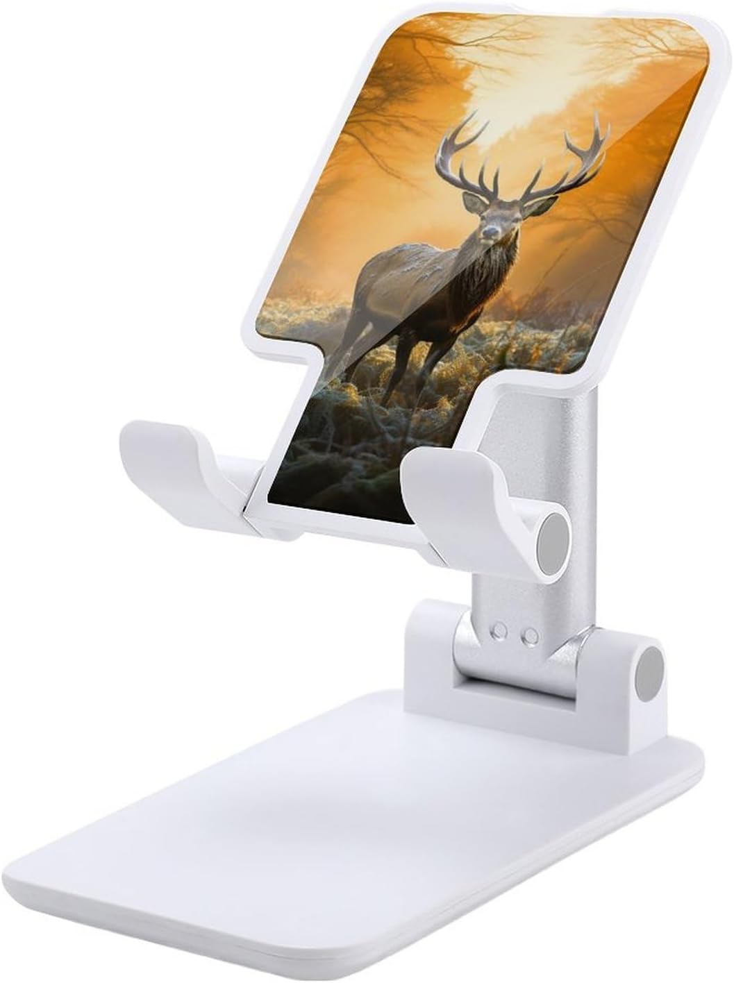 Deer in The Grass Foldable Phone Stand for Desk Taller Stand