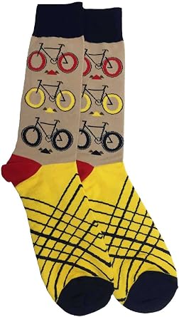 Aesthetinc Men Bicycles Bikes Novelty Cotton Crew Socks Sports Race Game Exercise Gift