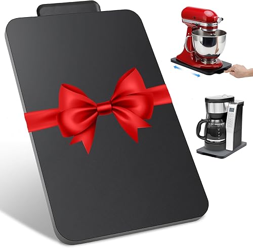 Bandeja deslizante para cafetera, bandeja deslizante para cafetera, con ruedas enrollables suaves, bandeja enrollable de metal negro deslizante de