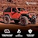 RAMPAGE PRODUCTS Rampage TrailView Fastback Soft Top | Sail Cloth, Black Diamond Color | 139835 | Fits 2007 - 2018 Jeep Wrangler JKU 4-Door
